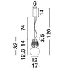 Ledowa lampa wisząca ARROYOS LE44494 18W 3000K nad stół biały złoty