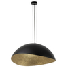 Żywicowa lampa wisząca do salonu SOLARIS 40602 Sigma czarny złoty