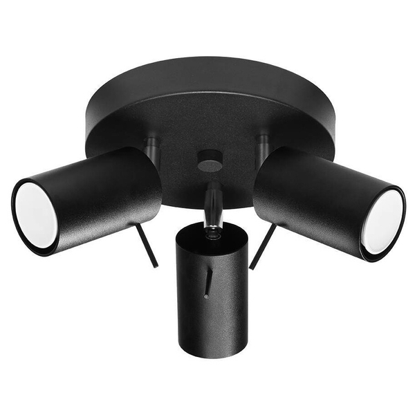 Regulowana lampa sufitowa SL.1016 czarne reflektorki do holu