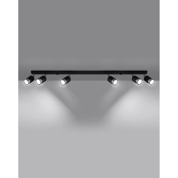 Natynkowa lampa salonowa SL.1068 z regulacją czarna chrom