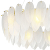 Wisząca lampa do salonu PIUMA ST-6289-8 Step listki mosiądz biały