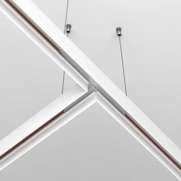 Natynkowy łącznik-T magnetyczny metalowy Exility TRA034CT-41W-DE biały