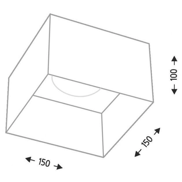 Natynkowa LAMPA sufitowa KONAN 7082 Shilo kwadratowa OPRAWA metalowa downlight kostka cube biała