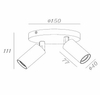 Regulowana lampa sufitowa RITMO 09942/12/30 tuby metalowe czarne