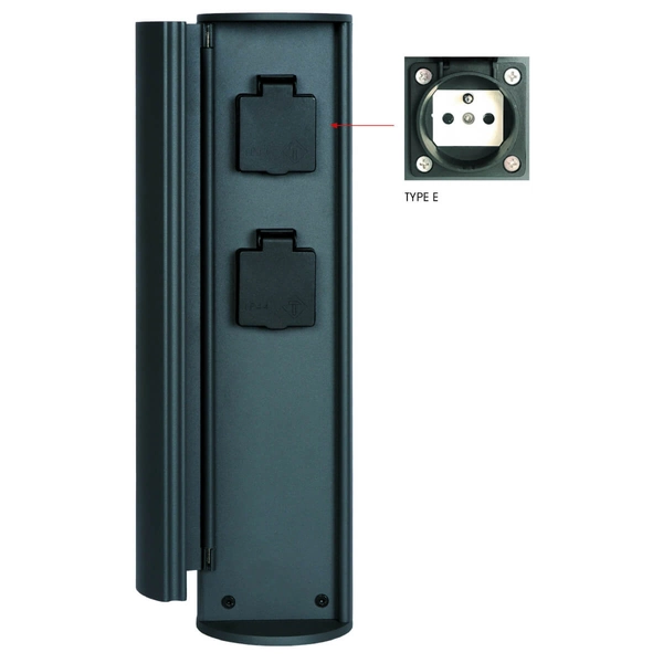 Słupek zasilający PowerPoint 27849/02/29 Lucide IP44 zewnętrzny antracyt