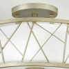LAMPA sufitowa HK-NEST-SF-SL Elstead HINKLEY szklana OPRAWA okrągła klatka metalowa srebrna biała