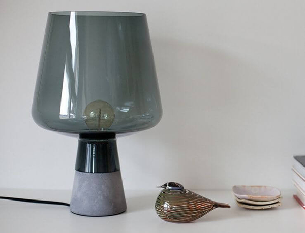Stojąca lampa szklana GOBLET TLS-E14 loftowa przydymiona