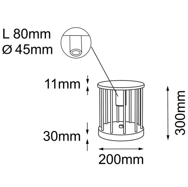 Ogrodowa lampa stojąca Hagi 9905 Shilo IP54 klatka metalowa czarna