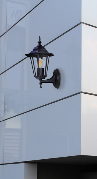 Lampa elewacyjna Standard K-5009A UP CZARNY retro czarna 