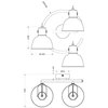 Lampa sufitowa FILLO 54655-3 Globo spirala retro czarna złota