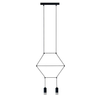 Wisząca lampa do salonu Linea ST-XT037-2P Step na listwie tuba czarna
