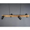Lampa wisząca nad wsypę VANTOS DL432312490 Trio loftowa drewniana czarny
