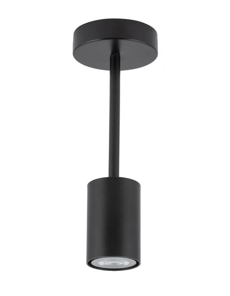 Minimalistyczna lampa sufitowa Luis czarna tuba do salonu