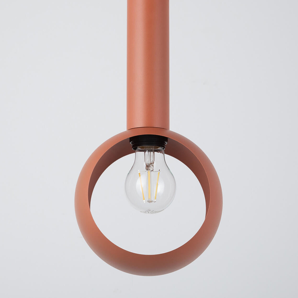 Lampa wisząca do sypialni Vitrum 41117 bombka bubble ceglana
