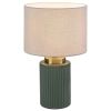 Lampka stołowa do biura Glovy 74046 tuba ryflowana ceramika zielony