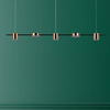 LAMPA wisząca REMDAL PND-16374-5-BK-4K Italux modernistyczna OPRAWA LED 30W 3000K metalowe sticks czarne