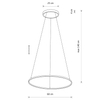Wisząca lampa pierścień Circolo 10862 Nowodvorski LED 21W 4000K czarna