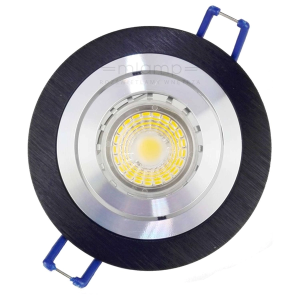 Wpust LAMPA sufitowa MINO ROUND 212-BL + OP040 INQ okrągła OPRAWA podtynkowa OCZKO regulowane do zabudowy carlo czarne