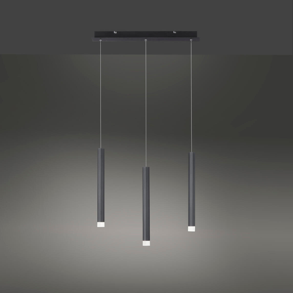 Potrójna lampa kaskadowa Bruno 15203-18 LED 18W 3000K tubki czarny
