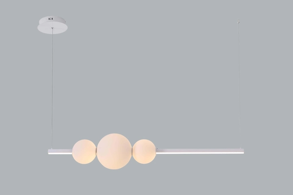 Wisząca lampa sypialniana Sandra LED 48W 3000K nad łóżko biała