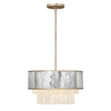 Lampa wisząca półplafon QN-REVERIE-4P-CPG crystal szara złota