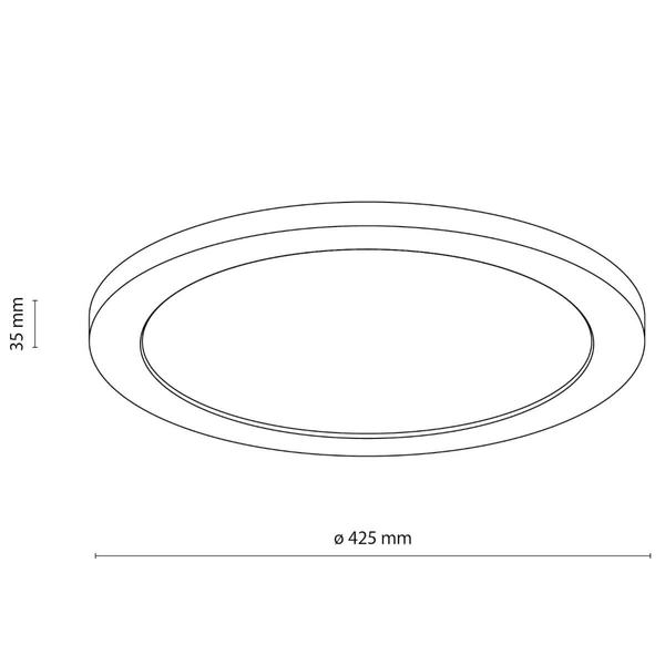 Lampa nasufitowa Aqua 18011 LED 36W 3000-6500K IP54 okrąg drewniana biała