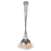 LAMPA wisząca PERIFO MDM-2272/6 BK+COP Italux industrialna OPRAWA metalowy ZWIS druciane klatki loft miedź