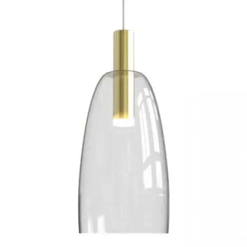 Ledowa wisząca lampa 1966 LED 7W 3000K szklana do jadalni złoty