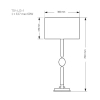 Szklana lampa nocna Tivoli TIV-LG-1 (N) z abażurem brązowa nikiel