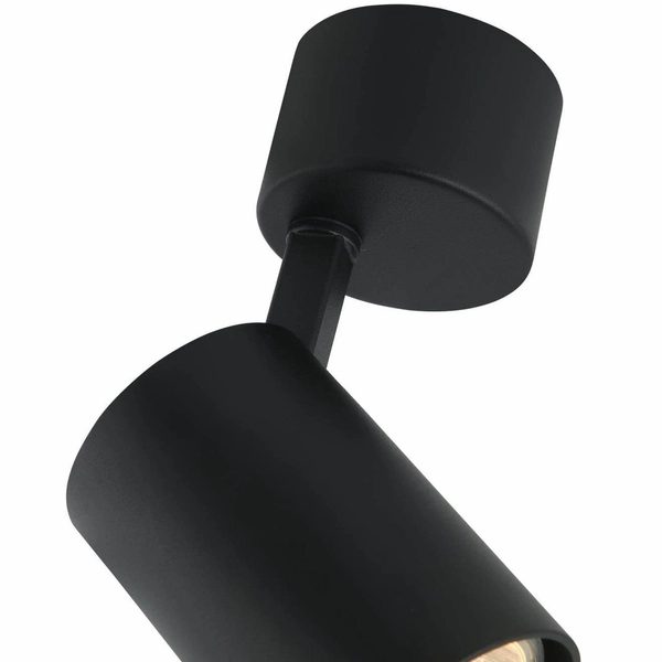 Regulowana LAMPA sufitowa Tuka Nero Orlicki Design metalowa OPRAWA spot tuba czarna