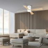 Wentylator sufitowy do jadalni 19137 LED 15W 3000-6000K drewniany biały