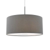 Abażurowa wisząca lampa Ronda RON1039 okrągła tuba szary chrom
