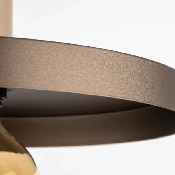 Wisząca lampa nad stół Sila 10757 dysk metalowy brązowy