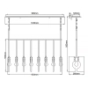 Lampa wisząca na łańcuchu LUDLOW QN-LUDLOW8-PN polerowany nikiel