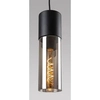 Wisząca lampa loft RONNO 72051 tubka szklana przydymiona czarna