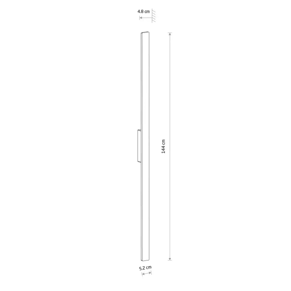 Ogrodowy kinkiet ścienny DEMI 11558 LED 24W 3000K IP54 czarny