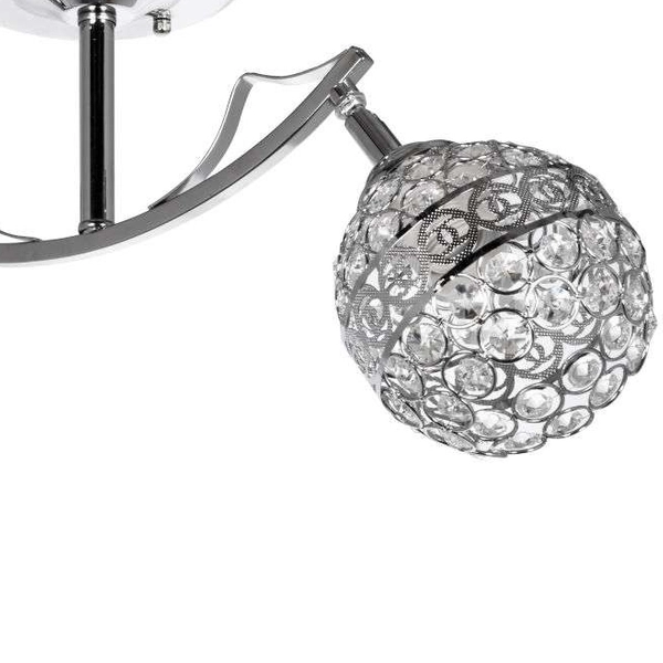 Sufitowa lampa glamour VEN W-N 2891/2 crystal kule chrom przezroczyste