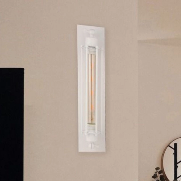 Kinkiet ścienny do salonu Retro Loft ABIGALI-KR-E27-WHITE retro biały