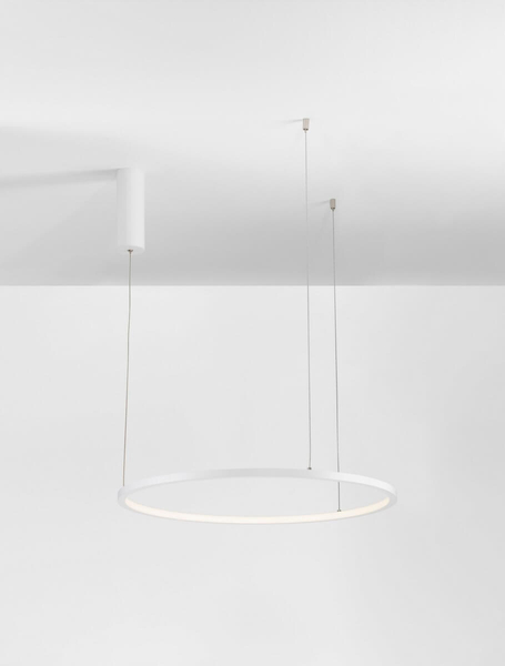 Biała lampa wisząca TOLUCA LE42783 do sypialni LED 36W 3000K ring