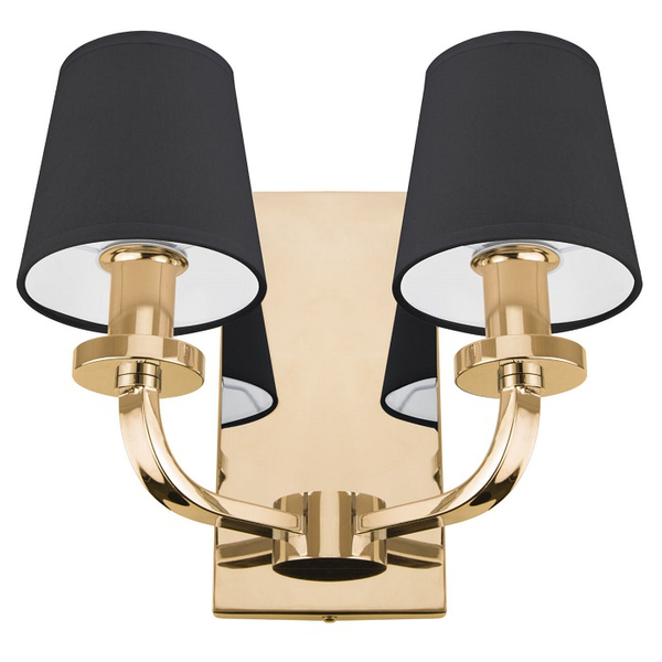 Złota lampa ścienna NEW YORK W02510AU klasyczny kinkiet do salonu