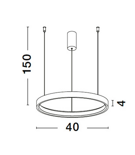 Minimalistyczna lampa wisząca ZACAPU LE42793 LED 30W 3000K czarna