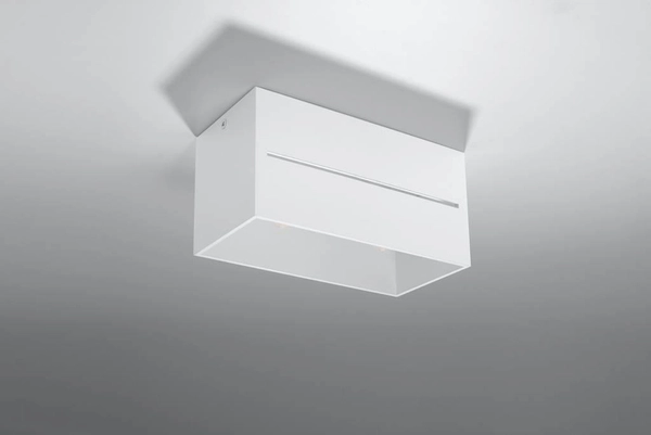 Plafon LAMPA sufitowa SL.0383 natynkowa OPRAWA prostokątna downlight biała