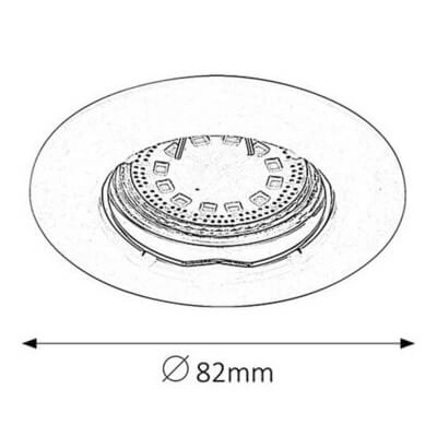 Metalowe oczka zestaw 3 sztuki LITE 1047 do kuchni IP40 chrom