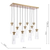 Wisząca lampa nad wyspę Jodelle JOD4863 szklana do kuchni polerowany brąz