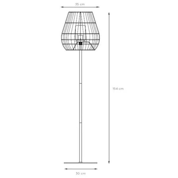Lampa podłogowa NERIDA 03845/81/72 IP44 do salonu drewniany