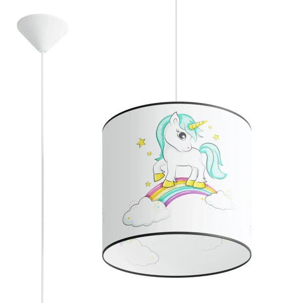 Lampa wisząca Jednorożec SL.1412 Sollux do pokoju dziecka wielokolorowa