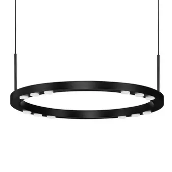 Pierścieniowa lampa wisząca CARENSO LE45405 LED 28W 3000K ring czarny