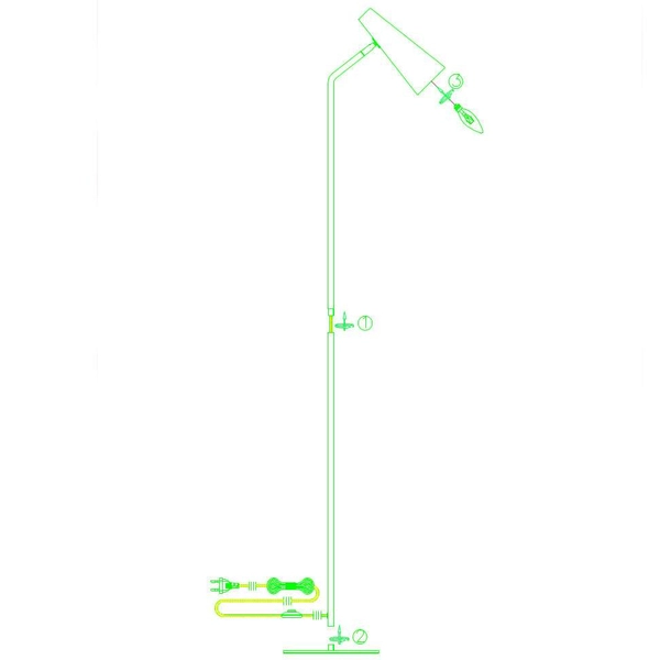 Stojąca LAMPA podłogowa PEAK 107900 Markslojd metalowa OPRAWA regulowana tuba czarna