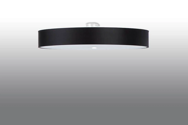 LAMPA sufitowa SL.0818 plafon OPRAWA materiałowa okrągła czarna