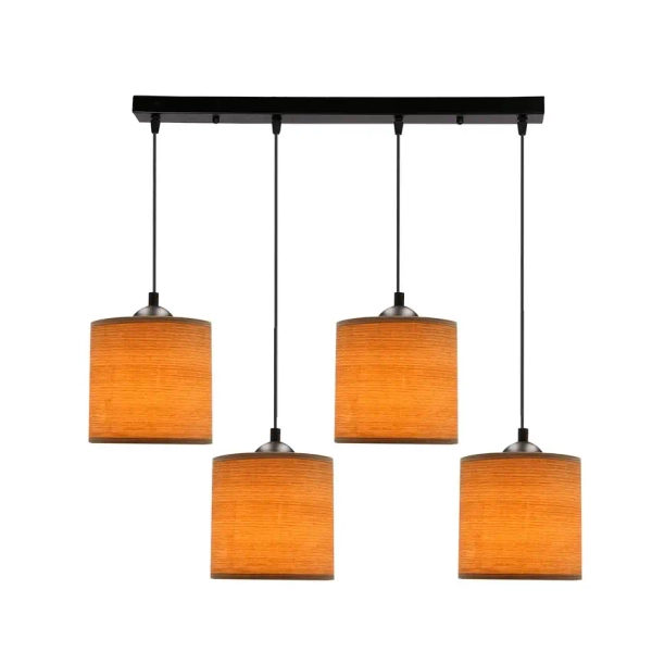 Salonowa lampa wisząca LEGNO 34-18366 wielopunktowa brązowa czarna